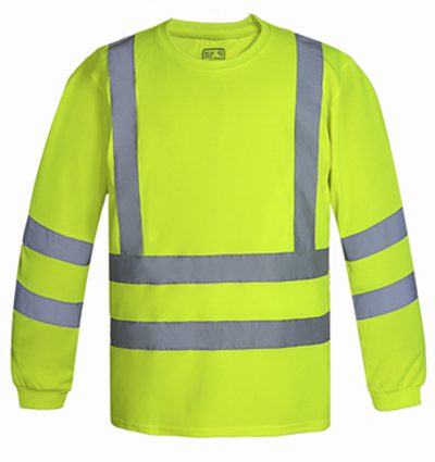 Polera Dry Fit polo manga larga cinta reflectante