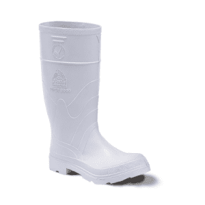 Bota bata PVC blanca sin acero